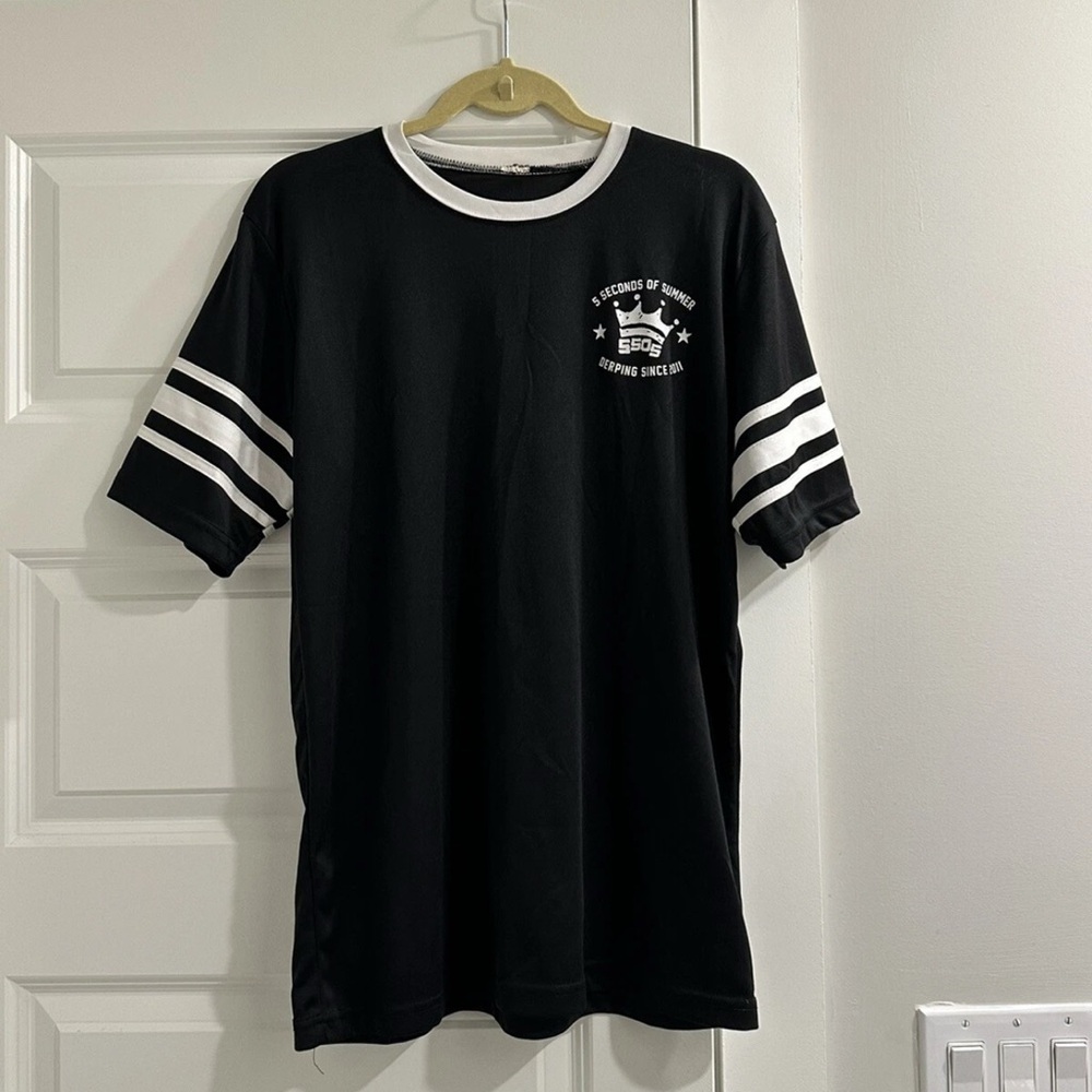 5 Seconds Of Summer 5SOS World Tour 2016 Double Sided Short Sleeve Jersey Ringer